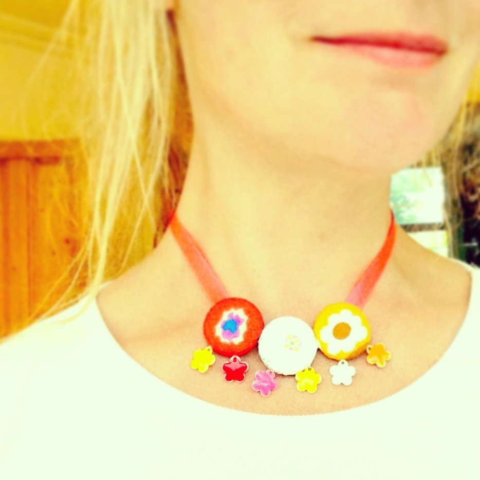 button necklace by modflowers