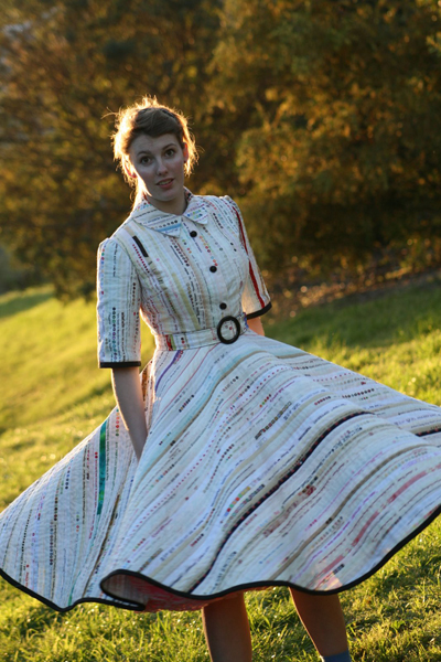 modflowers: selvedge dress by jodie of vintage ric rac