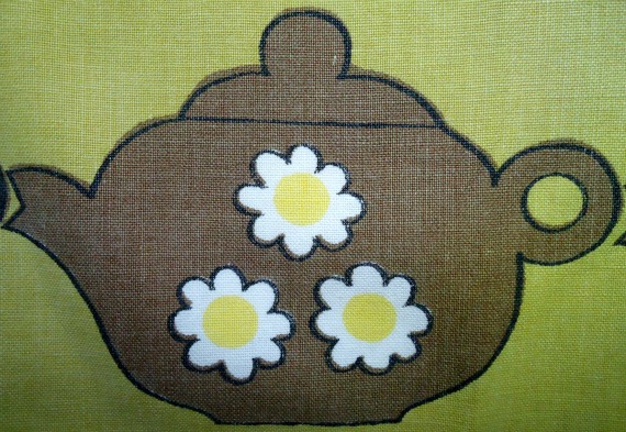 modflowers: vintage teapot fabric