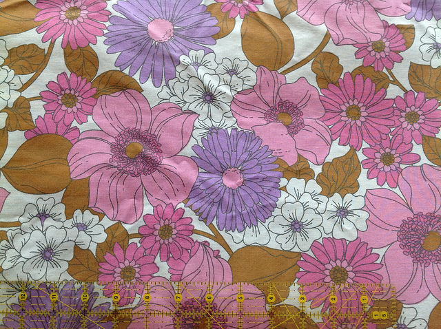 modflowers: vintage sheet fabric