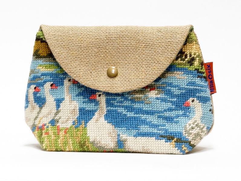 modflowers: vintage needlepoint makeup bag by Ella Osix