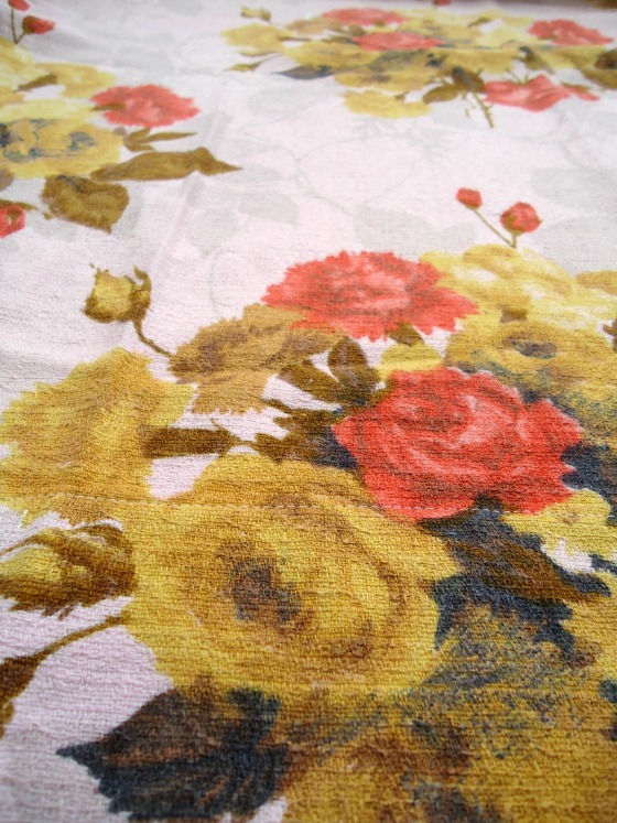 modflowers: bouquet print barkcloth curtain