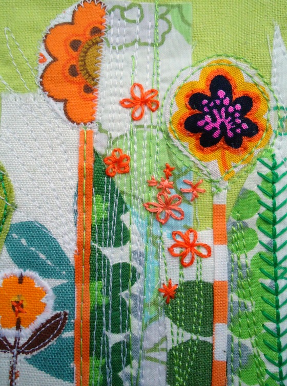 modflowers: stitchy garden postcard