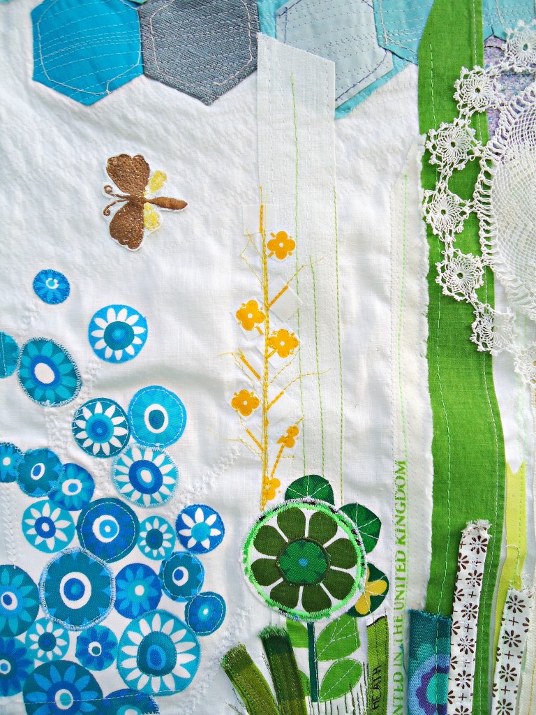 modflowers: a walk across the fields fabric picture