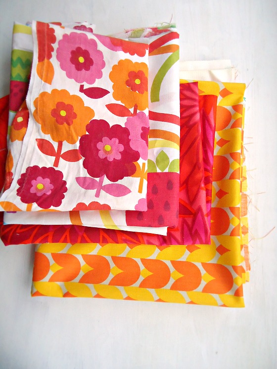 modflowers: bright vintage fabrics