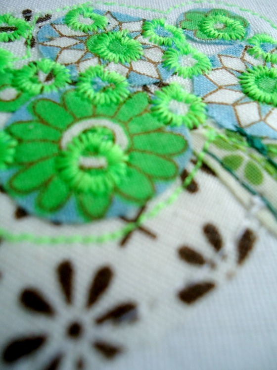 modflowers: rain tree embroidered and appliqué picture