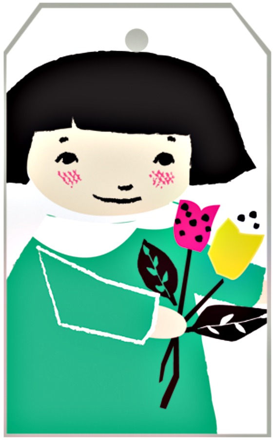 modflowers: little dolly wotsit gift tag by rose hip