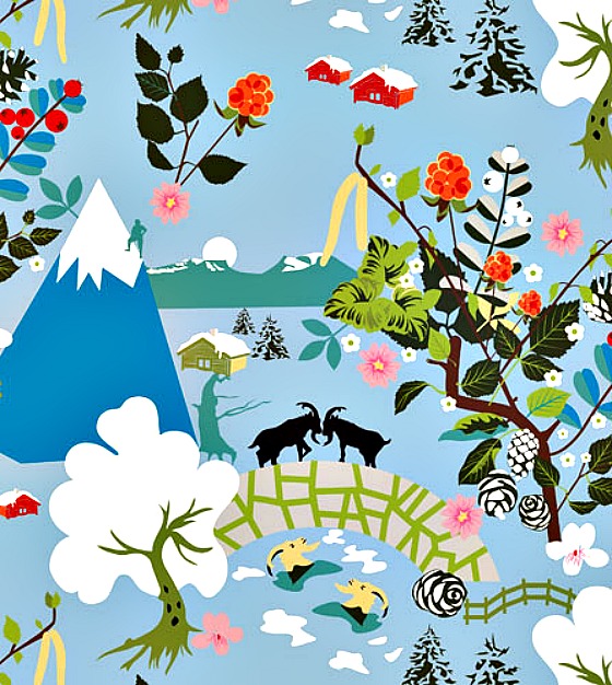 "alpin" fabric design by lotta kuhlhorn