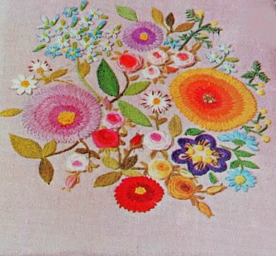 modflowers: vintage crewel embroidery