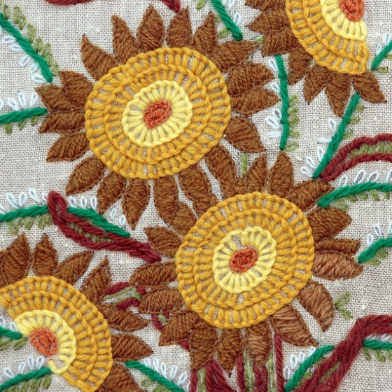 modflowers: vintage crewel embroidery