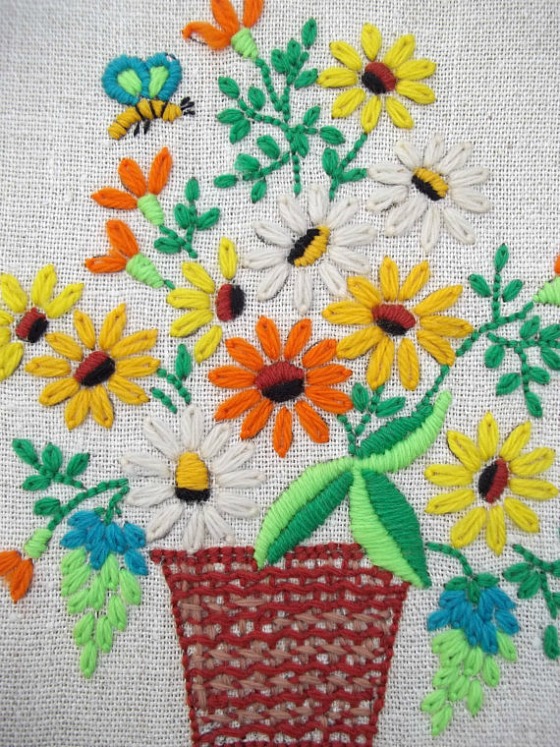 modflowers: vintage crewel embroidery