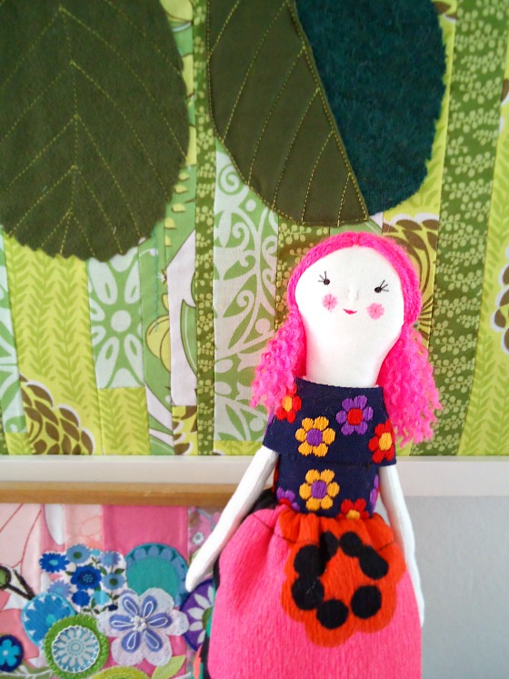 modflowers: handmade vintage fabric doll Sally