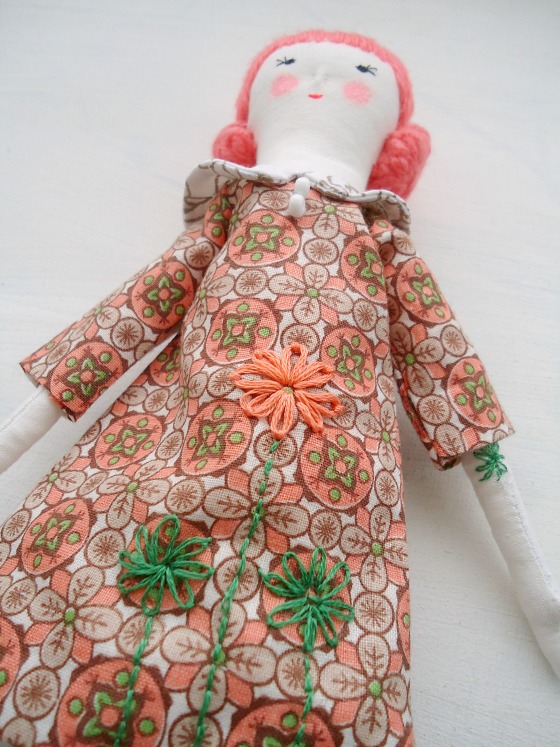 modflowers: doll with embroidered dress