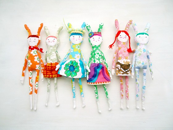 modflowers dolls: rabbit-ear creatures 