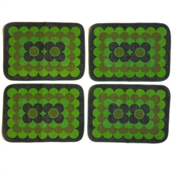 modflowers: four table mats by Sodahl Design of Denmark