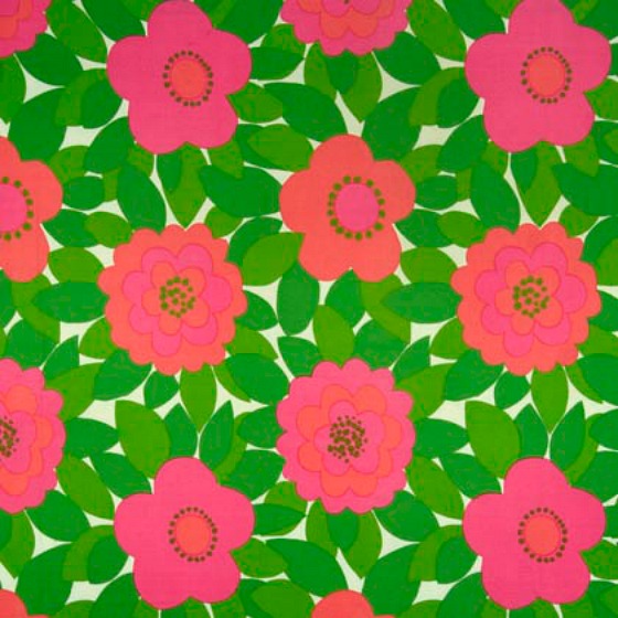 modflowers: vintage Finnish fabric by Raili Konttinen, 1960-63