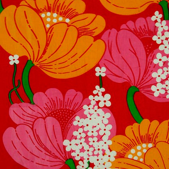 modflowers: vintage Finnish fabric designed by Raili Konttinen