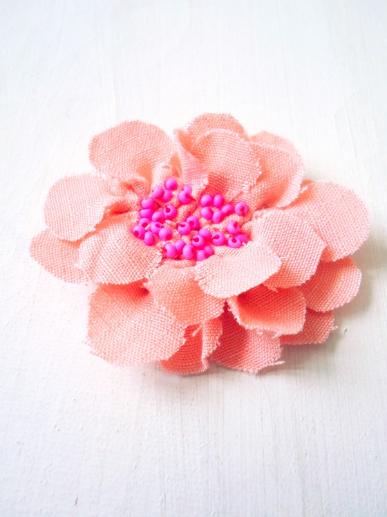 modflowers: vintage fabric and beaded corsage 