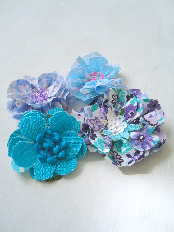 modflowers: vintage fabric corsages