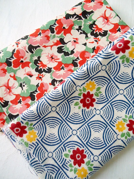 modflowers: feedsack fabrics