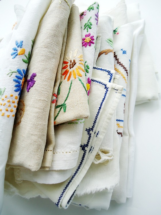 modflowers: vintage linens from Honeysuckle at Home, Sheffield