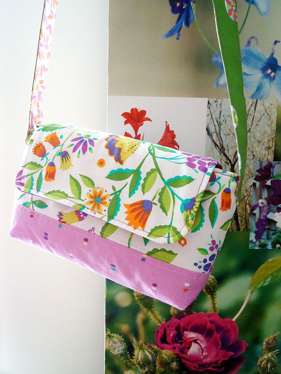 modflowers: handmade bag in Sarah Campbell's fabrics