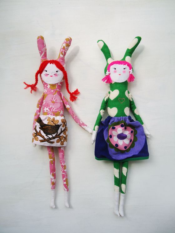 modflowers: rabbity girl dolls