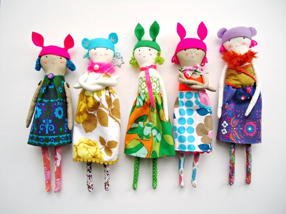 modflowers: felt hat dolls