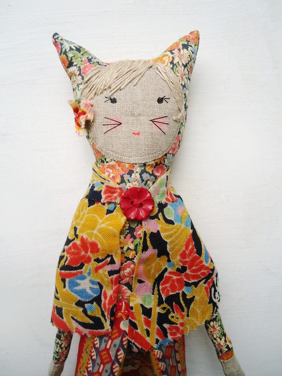 vintage Liberty fabric dolls by modflowers