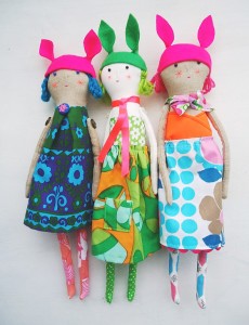 modflowers: felt hatted dolls