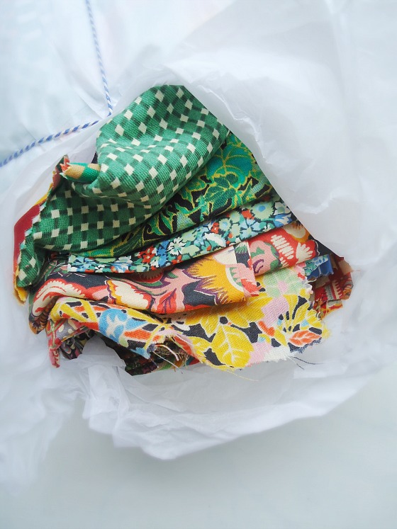 modflowers: gratitude & apologies - vintage liberty fabric parcel