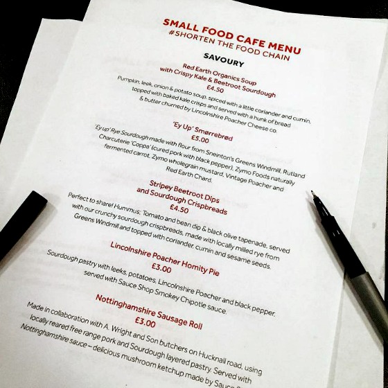 modflowers: Small Food Bakery pop-up cafe menu