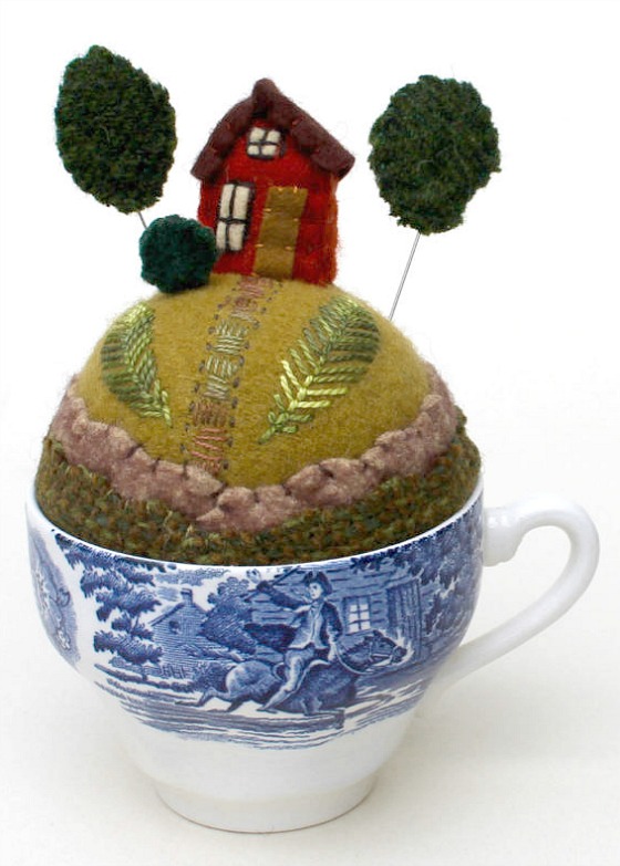 modflowers: pining for pincushions - tiny world pincushion by Mimi Kirchner