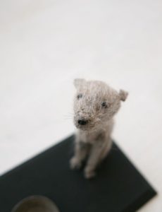 lurcher dog soft sculpture art doll by modflowers