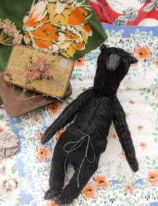 handmade black mohair bear by modflowers