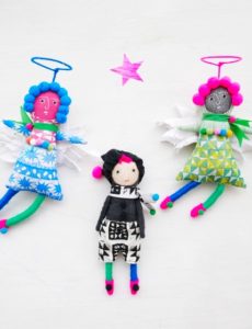 contemporary christmas dolls