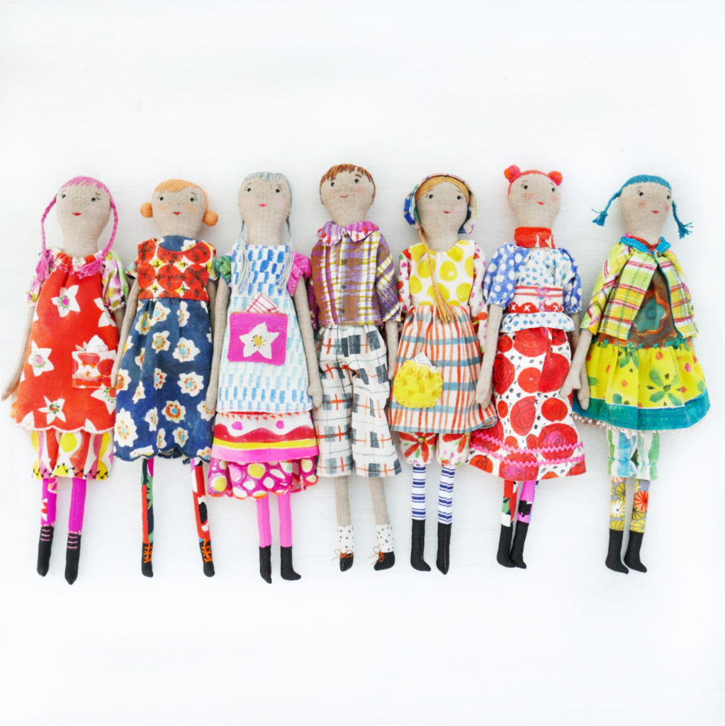 Folk Tales dolls collaboration with Sarah Campbell 