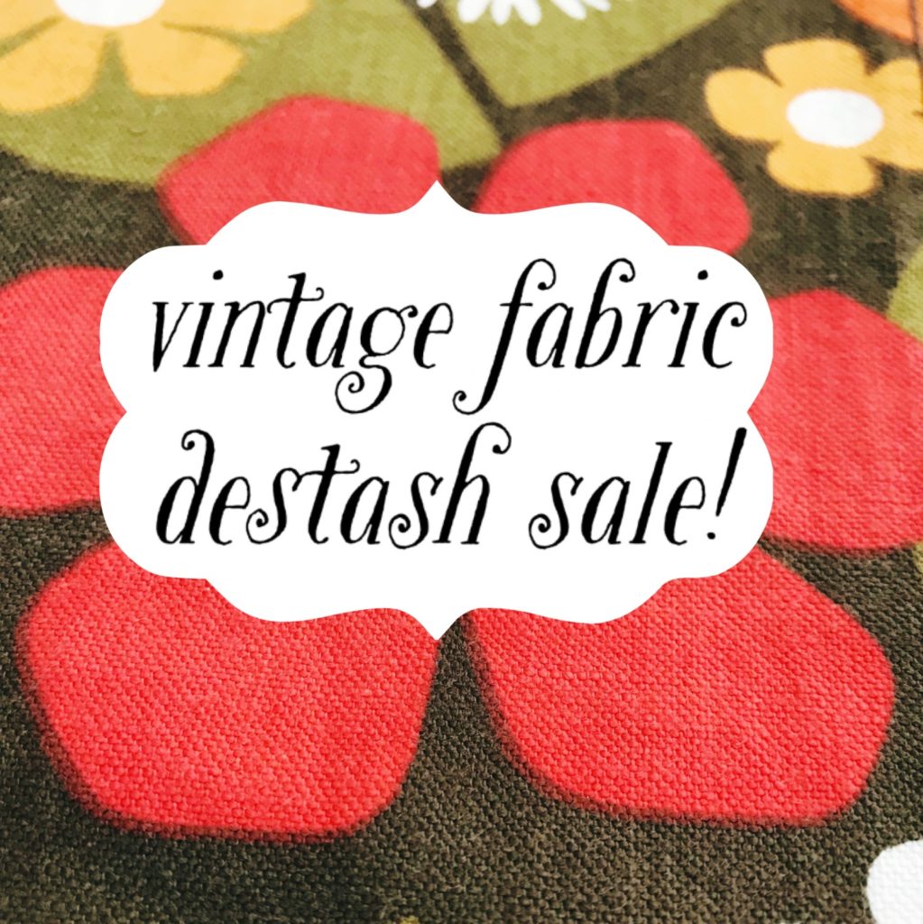 modflowers vintage fabric destash sale