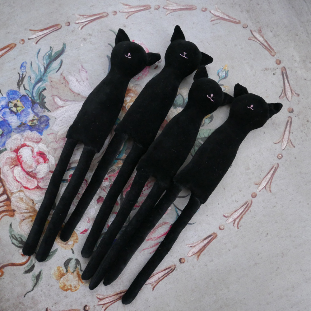 black velvet cat dolls by modflowers