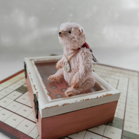 a pink miniature bear by modflowers